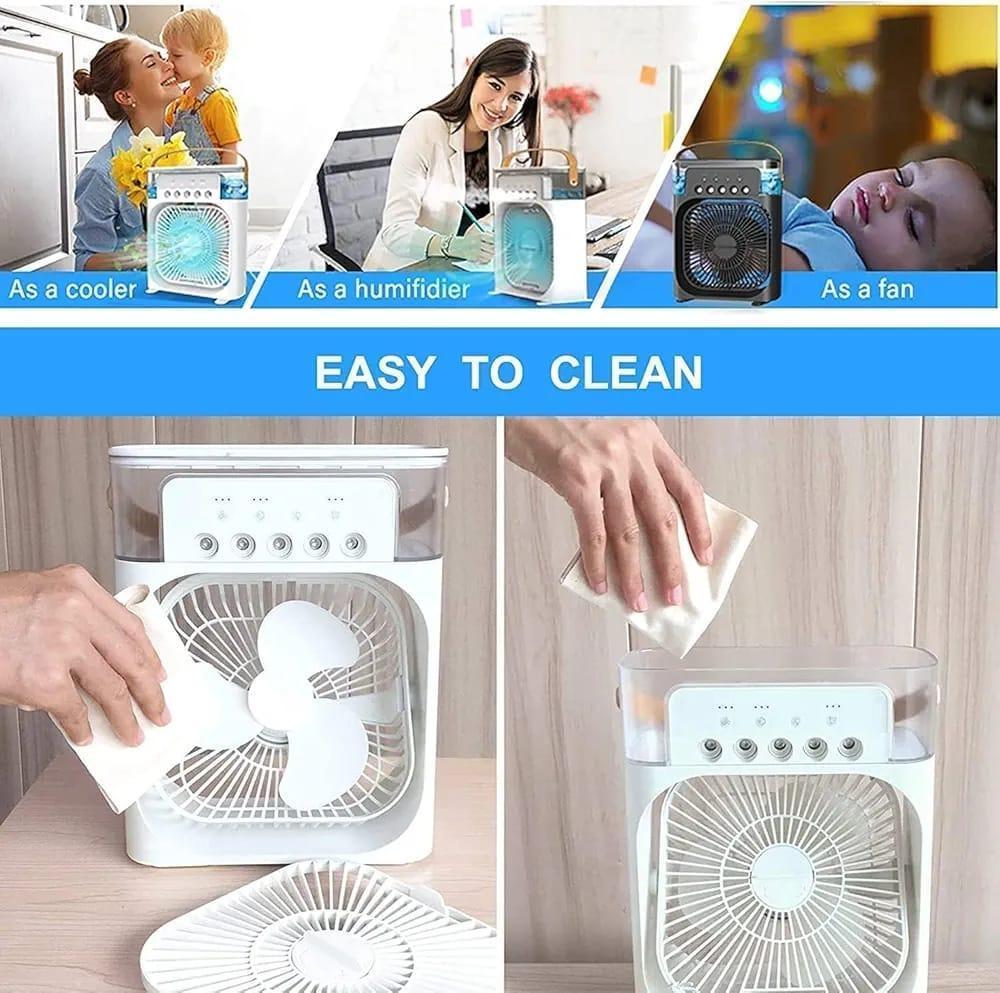 Portable Mini Air Cooler Fan with Water Mist-USB Rechargeable