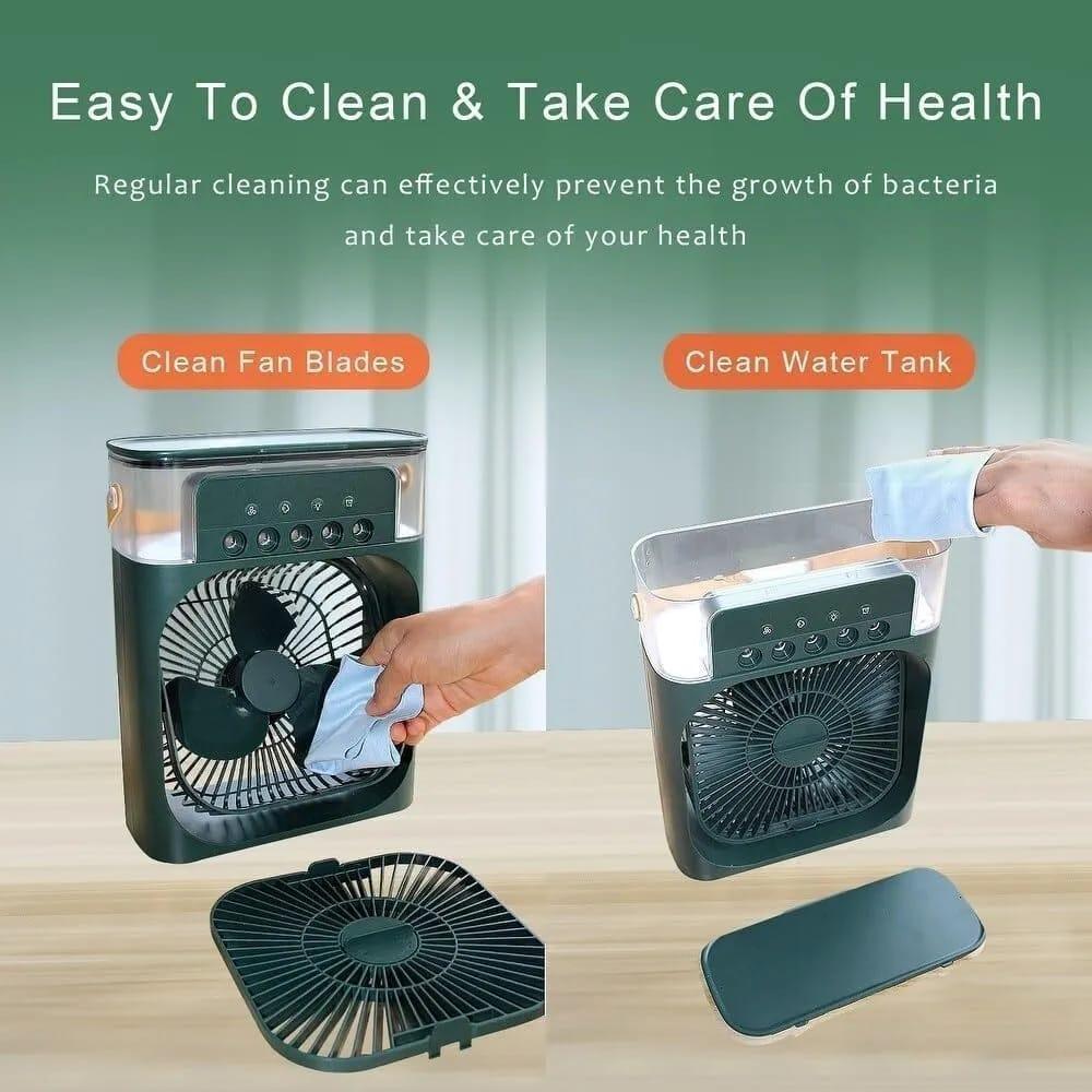 Portable Mini Air Cooler Fan with Water Mist-USB Rechargeable