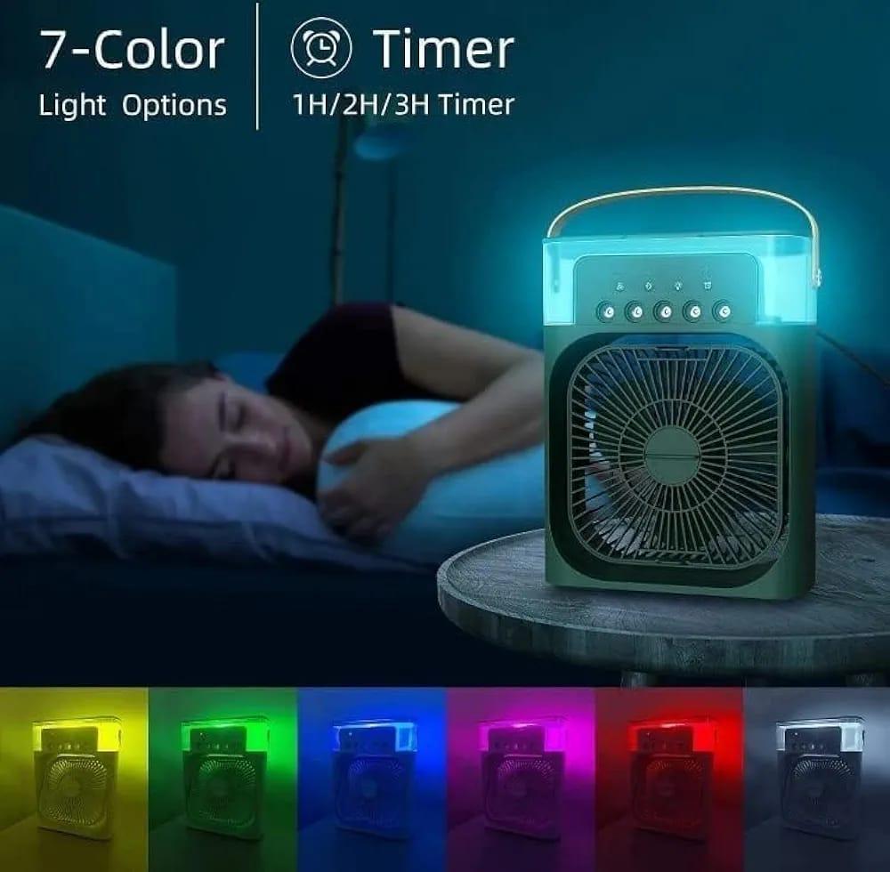 Portable Mini Air Cooler Fan with Water Mist-USB Rechargeable