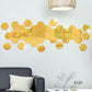 Acrylic Mirror Wall Stickers Hexagon with 20 Butterflies 3D Acrylic