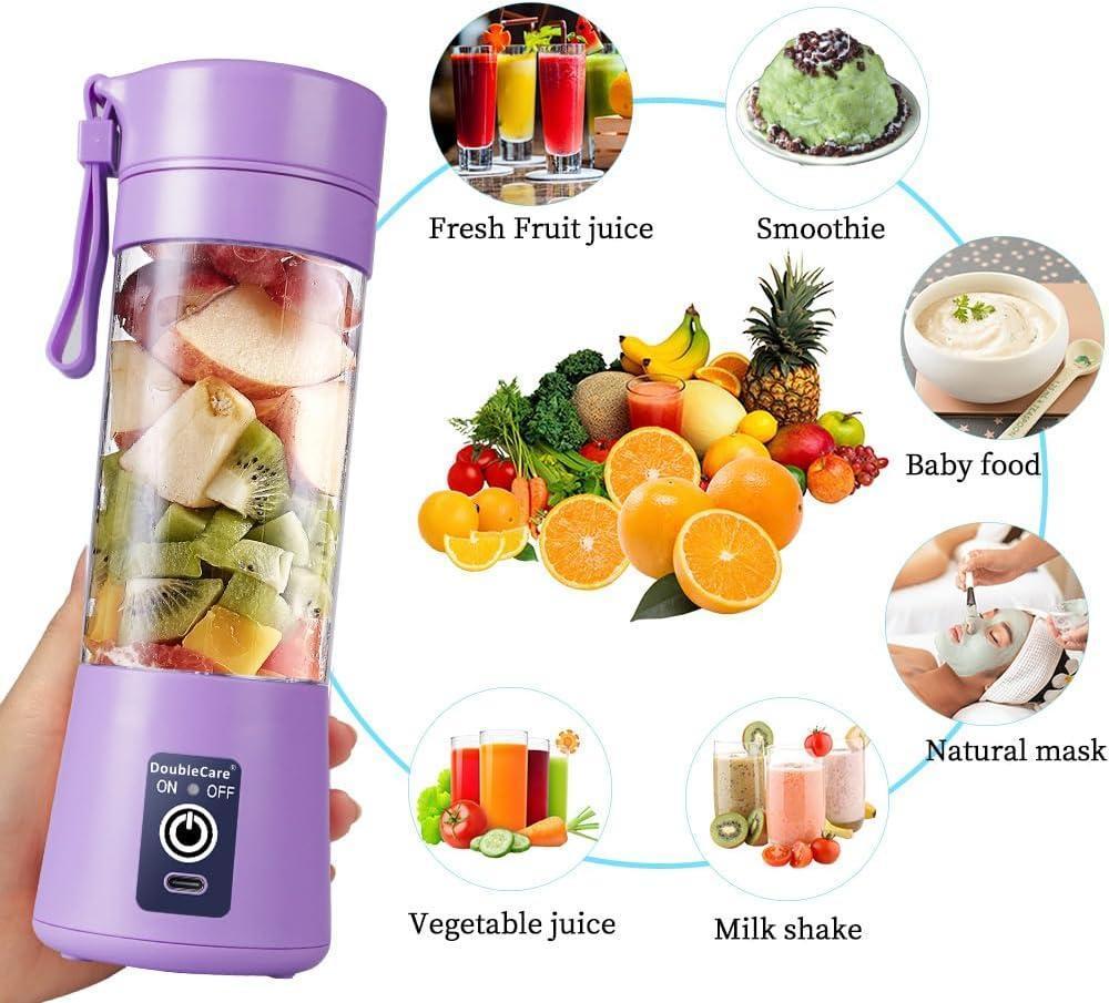 Portable USB Rechargeable Juicer Blender – Fresh Smoothies Anywhere (380ml)
