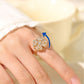 Elegant Flower-Shaped Diamond Ring | Sparkling Silver Jewelry for Women